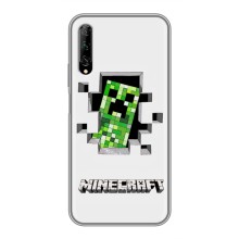 Чехол Майнкрафт на Huawei Y7 Pro 2019 (AlphaPrint) Minecraft – крипер Майнкрафт