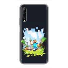 Чехол Майнкрафт на Huawei Y7 Pro 2019 (AlphaPrint) Minecraft – персонажи Minecraft