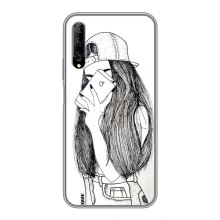 Чохол з друком для Huawei Y7 Pro 2019 - (Мода) (AlphaPrint) – Фото дівчини