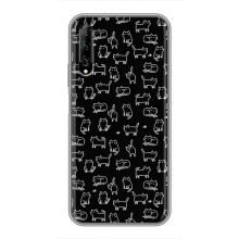Чехол с принтом для Huawei Y7 Pro 2019 (AlphaPrint) Модные коты – Меленькие котики