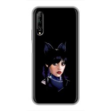 Чехлы Венсдей на Huawei Y7 Pro 2019 Уэнсдей (AlphaPrint) – серьезная Уэнздей