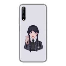 Чехлы Венсдей на Huawei Y7 Pro 2019 Уэнсдей (AlphaPrint) – Уэнздей и Вещь