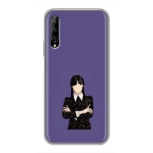 Чехлы Венсдей на Huawei Y7 Pro 2019 Уэнсдей (AlphaPrint) – Уэнздей в черном