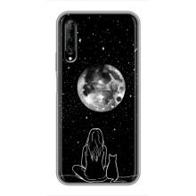 Чохол з малюнком кіт на Huawei Y7 Pro 2019 – Дівчина з котом