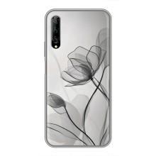 Чехол с цветочным принтом на У7 Про 2019 – Черные цветы