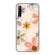 Чехол с цветочным принтом на У7 Про 2019 – Разноцветные цветы