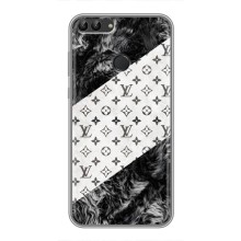 Чохол Стиль Louis Vuitton на Huawei Y7 2018/ Y7 Pro 2018 (LV на білому)