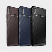 Чохол Kaisy для Huawei Y7 2019 із текстурою карбону – Синій