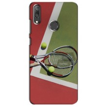 Чехлы с принтом Спортивная тематика для Huawei Y7 2019 (Ракетки теннис)