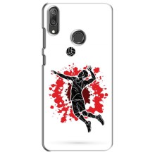 Чохли з прінтом Спортивна тематика для Huawei Y7 2019 – Волейболіст