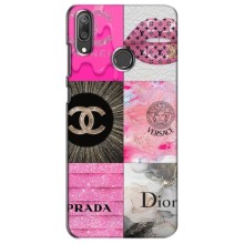 Чехол (Dior, Prada, YSL, Chanel) для Huawei Y7 2019 (Модница)