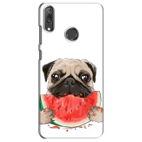 Чехол (ТПУ) Милые собачки для Huawei Y7 2019 – Смешной Мопс