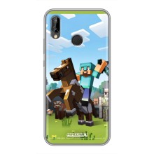 Чохли для Huawei Y7 2019 (Персонажі МайнКрафт) (На коні)