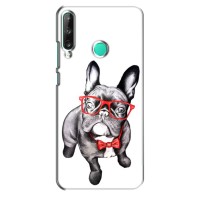 Бампер для Huawei Y7p (2020) с картинкой "Песики" – В очках