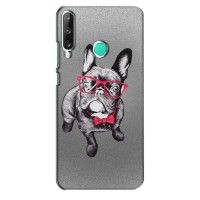 Чехол (ТПУ) Милые собачки для Huawei Y7p (2020) – Бульдог в очках