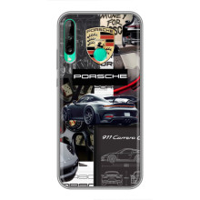 Чохол з авто Порше для Huawei Y7p (2020) – Колаж Порше