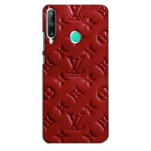 Текстурный Чехол Louis Vuitton для Хуавей У7п (2020) (Красный ЛВ)