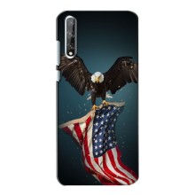 Чехол Флаг USA для Huawei P Smart S / Y8p (2020) – Орел и флаг