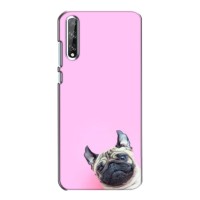 Бампер для Huawei P Smart S / Y8p (2020) с картинкой "Песики" – Собака на розовом