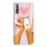 Чехол (ТПУ) Милые собачки для Huawei P Smart S / Y8p (2020) (Любовь к собакам)
