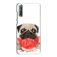 Чехол (ТПУ) Милые собачки для Huawei P Smart S / Y8p (2020) (Смешной Мопс)