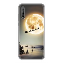 Новорічні, Святкові Чохли для Huawei P Smart S / Y8p (2020) - 2024 год – Санта на місяці