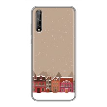 Новогодние, Праздничные Чехлы для Huawei P Smart S / Y8p (2020) - 2024 год (Зимний город)