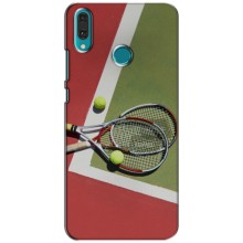 Чехлы с принтом Спортивная тематика для Huawei Y9 2019 / Enjoy 9 Plus – Ракетки теннис