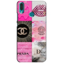 Чехол (Dior, Prada, YSL, Chanel) для Huawei Y9 2019 / Enjoy 9 Plus (Модница)