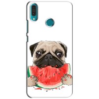 Чехол (ТПУ) Милые собачки для Huawei Y9 2019 / Enjoy 9 Plus (Смешной Мопс)