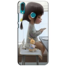Девчачий Чехол для Huawei Y9 2019 / Enjoy 9 Plus (Девочка с игрушкой)
