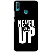 Силиконовый Чехол на Huawei Y9 2019 / Enjoy 9 Plus с картинкой Nike – Never Give UP