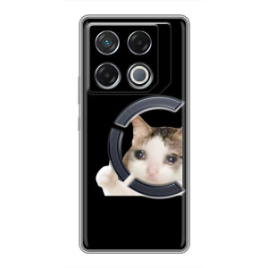Бампер з принтом Меми для Infinix GT 20 Pro – Кіт у сльозах