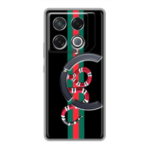 Чохли бренд ГУЧЧІ для Infinix GT 20 Pro – Змій Гуччі