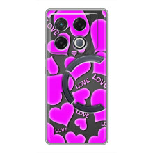 Чехлы для любимой на ДжіТі 20 Про (VPrint) (Pink hearts)