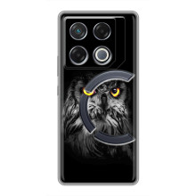 Чехлы с принтом СОВЫ для Infinix GT 20 Pro – Сова на чёрном