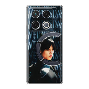 Чехлы с принтом Уэнсдей на Infinix GT 20 Pro – Уэнздей с ушками
