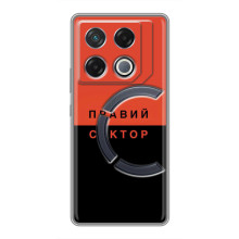 Чехлы УПА (Красно-Чёрный) на Infinix GT 20 Pro – Правый Серктор