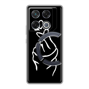 Чехлы (Знак сердечка) на Infinix GT 20 Pro – Сердце на черном