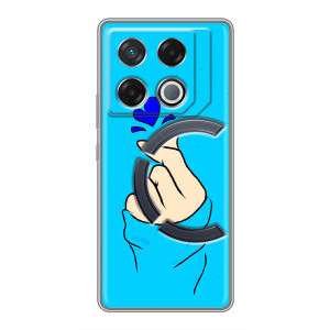 Чехлы (Знак сердечка) на Infinix GT 20 Pro – Сердце на синем