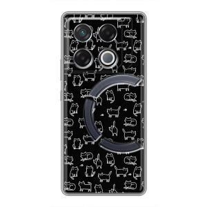 Чохол на тематику: Коти для Infinix GT 20 Pro – Котики на чорному