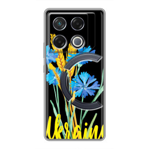 Чехол на Infinix GT 20 Pro Украинский дизайн (Ukraine в цветочках)