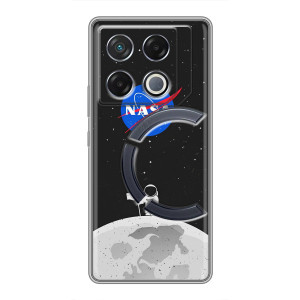 Силиконовый бампер с принтом "Наса" на Infinix GT 20 Pro – Космонавт NASA
