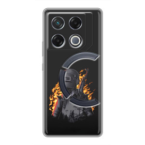 Силиконовый чехол с картинкой "Герой Pubg" на Infinix GT 20 Pro – В огне