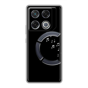 Чехол с картинками на черном фоне для Infinix GT 20 Pro – Ноты