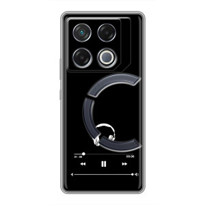 Чехол с картинками на черном фоне для Infinix GT 20 Pro – Плеер