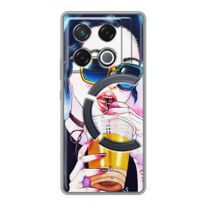 Чехол с картинкой Модные Девчонки Infinix GT 20 Pro (Девушка с коктейлем)