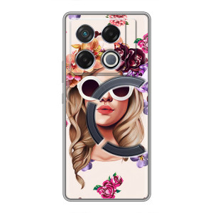 Чехол с картинкой Модные Девчонки Infinix GT 20 Pro (Девушка в очках)