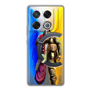 Чехол с картинкой (Патриотический КОЗАК) на Infinix GT 20 Pro – Козак с крыльями