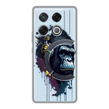 Чохол з Мавпами Infinix GT 20 Pro - (AlphaPrint) (Горила в навушниках)